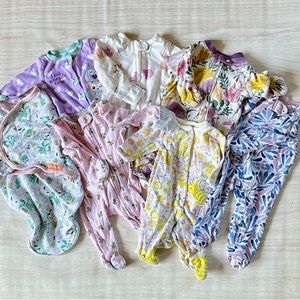 Newborn Baby Girl Sleeper Bundle